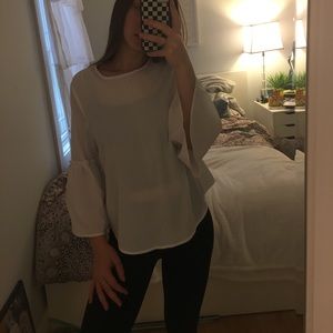 WHITE FOREVER 21 BLOUSE